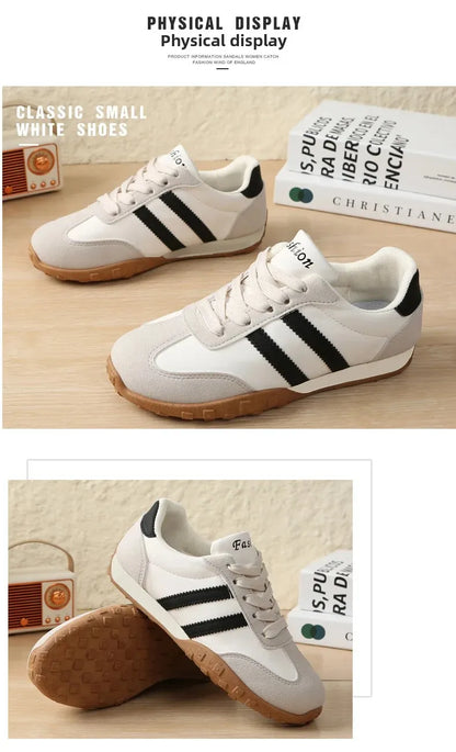 Adidas Women's Retro Sport Shoes Comfortable Flat Bottom Casual Shoes Soft Sole Unisex Spring Summer New Style Dequn Shoes