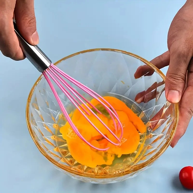5pcs Colorful Silicone Kitchen Utensil Set Large Scraper Small Scraper Mixer Oil Brush Long Spatula Color Baking Kitchen Tools