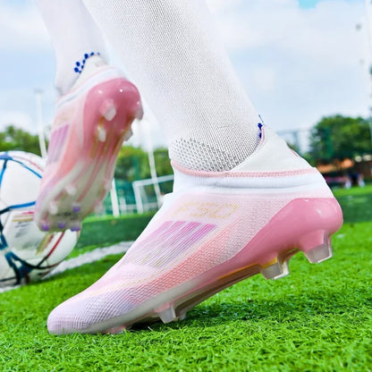 New Men Soccer Shoes Match Football Boots Sport Boys Adult Long Spikes Training Outdoor Cleats Breathable Non Slip Comfortable