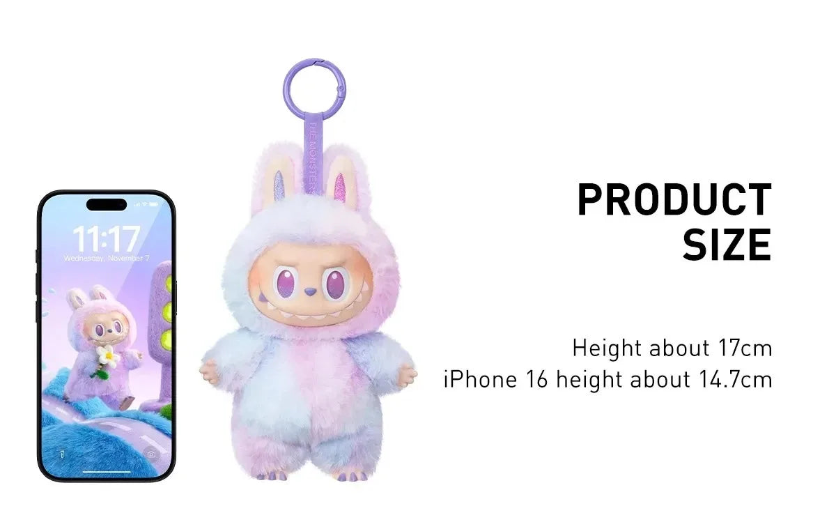 Labubu Doll - 100% Genuine, Macaron Color, It's the Perfect Gift for Children, Family and Friends.