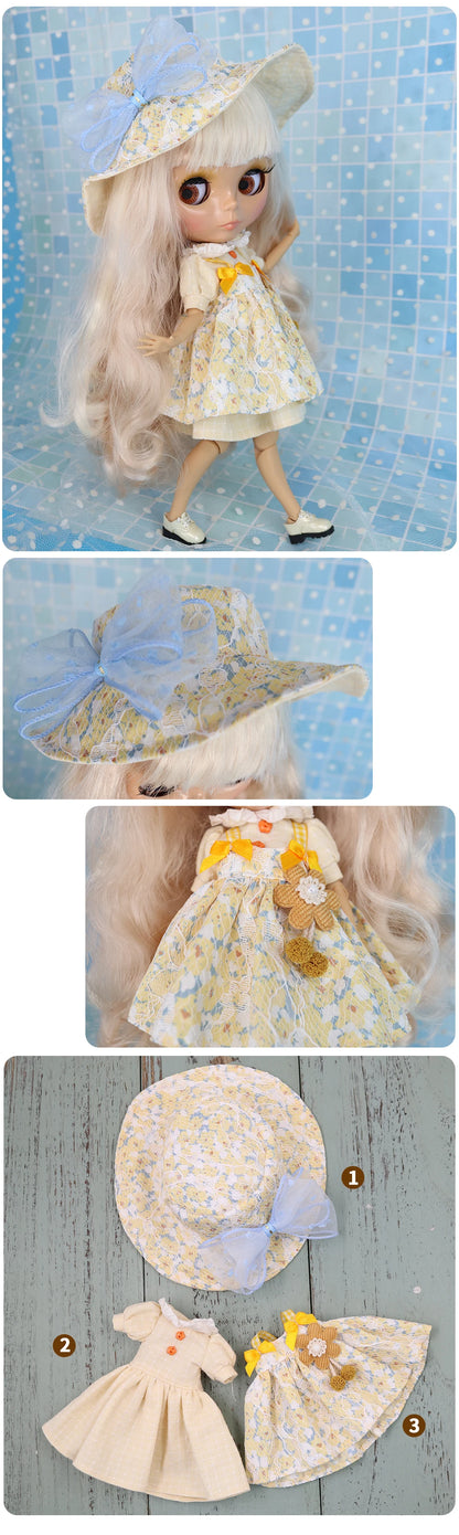 ICY DBS Blyth Doll 1/6 Clothing Joint Body Princess Dress Casual Clothing Toy Gift