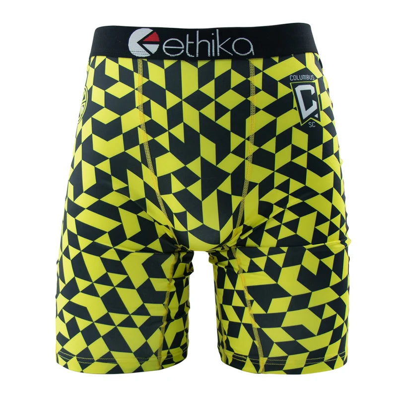 ETHIKA Men Underwear Boxers 1Pcs Breathable Mesh Crotch Man Swimming Underpants Plus Size L-3XL Mens Panties Men's Boxers Briefs