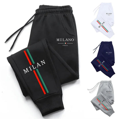 Fashion Print 2026 Spring Summer Men's Sweatpants Versatile Gym Comfort Soft Sports Casual Trousers Drawstring Hot Sales Jogging