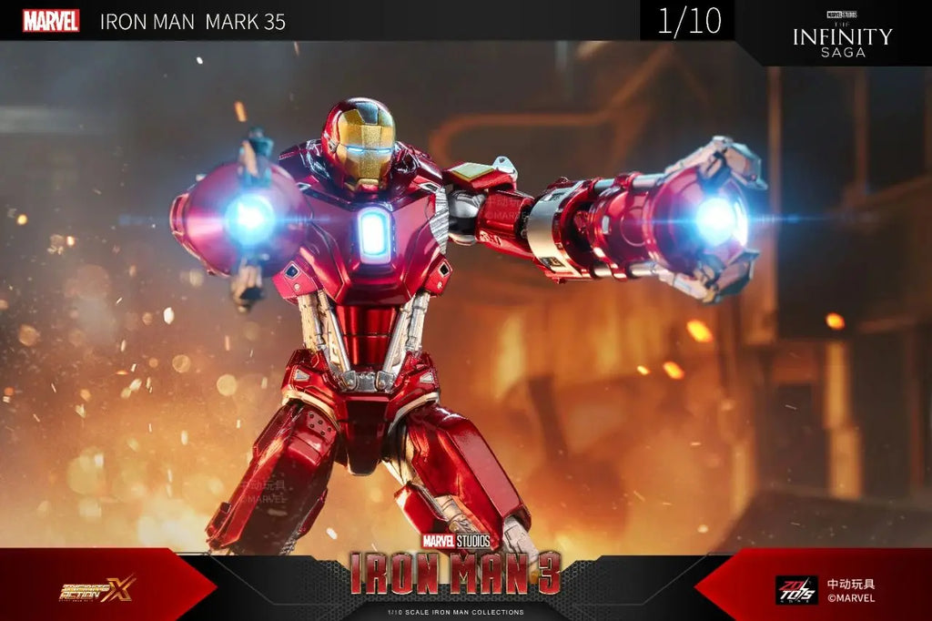 ZD Iron Man Figure Legends Iron Man Mk41 Mk47 Tank MK24 Iron Patriot 2.0 MK35 Red Snapper 1/10 Scale Iron Man Collections Gift