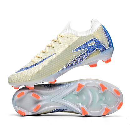 Shock Cushion AG FG Football Boots Thick Soft PU Textile TPU Outsole Reduce Foot Fatigue For Long-time Natural Grass Training