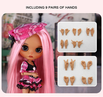 ICY DBS Blyth 1/6 Doll Set tan Skin Long Eyelashes Sleepy Eyes BJD Doll Set SD