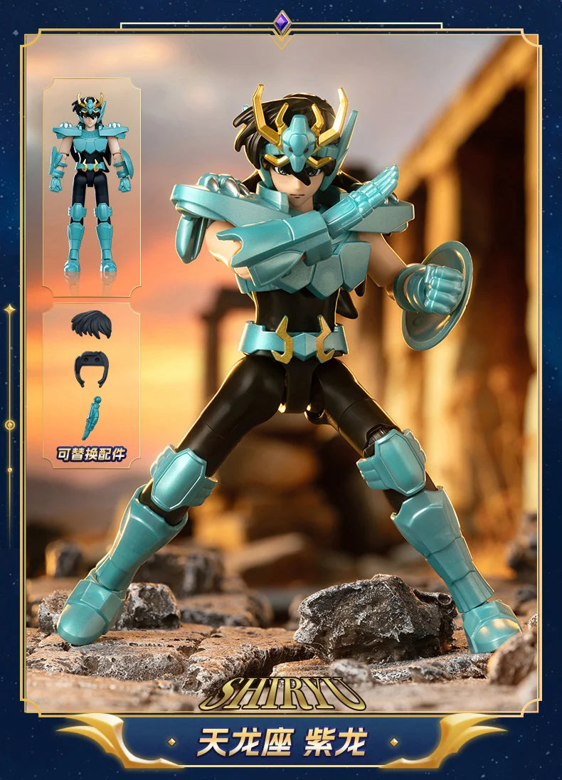 Original Blokees Gold Saint Action Figure Champion Saori Kido Seiya Mu Aiolia Assembly Figure Children Toys Birthday Gift