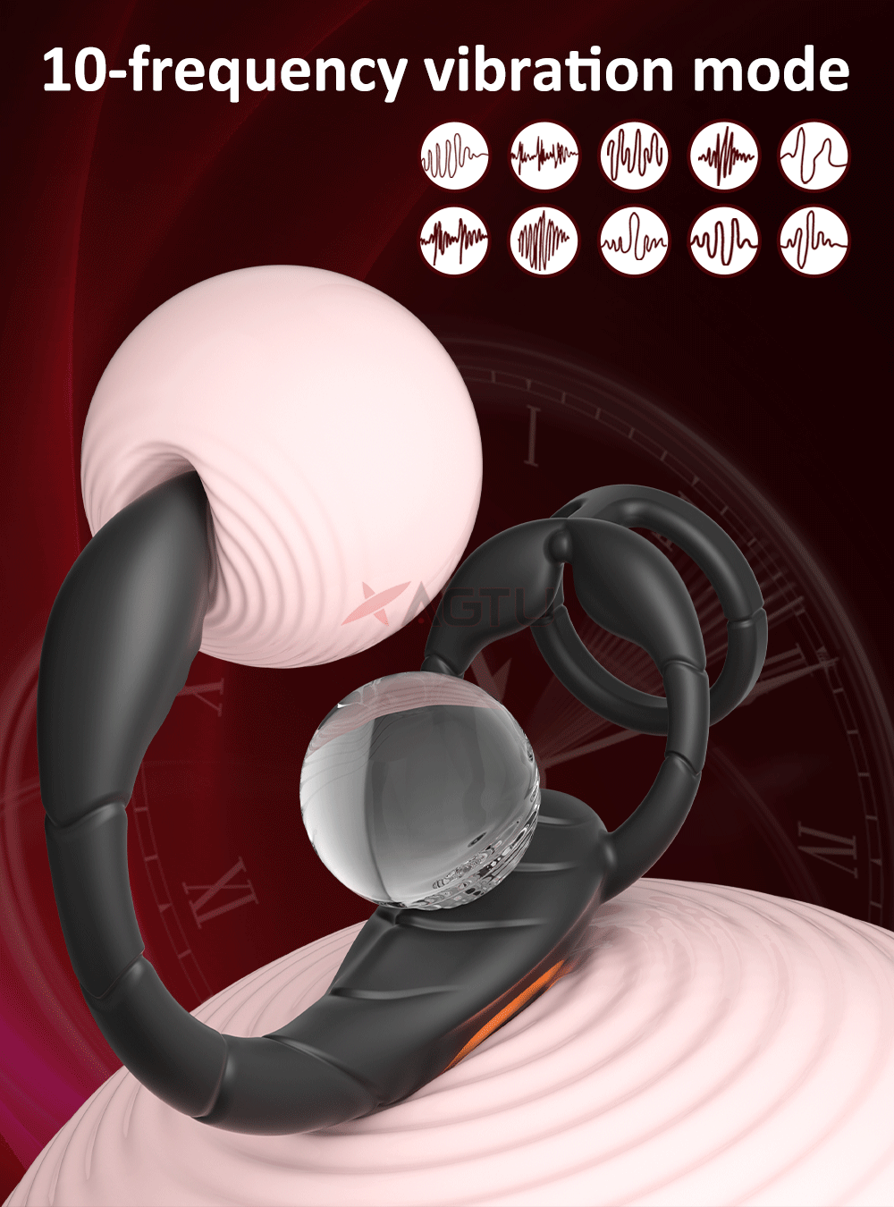 Ring Anal Plug Cock Ring Prostate Vibrator for Male Double Vibrating Delay Ejaculation Male Masturbator Sex Toys for Men