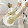 1 Pair Durable Waterproof PVC Cleaning Gloves Non-Slip Dishwashing Gloves for Kitchen Household Laundry Gloves Multipurpose