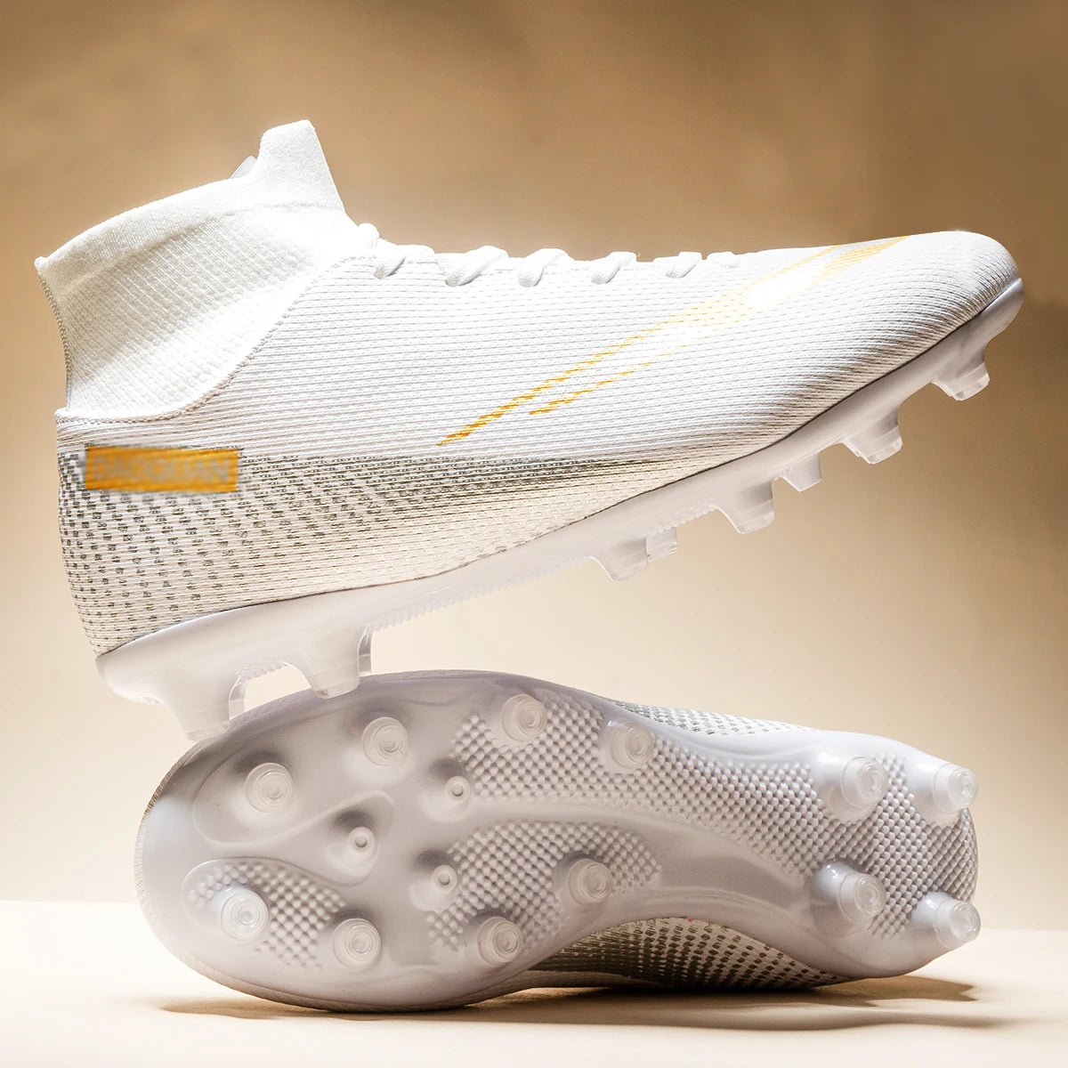 High-top soccer boots broken nails TF and spikes FG, 2 colors to choose from unisex styles professional breathable  football