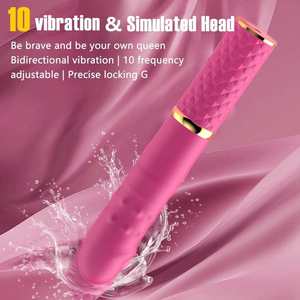 Beginner Sex Machine Telescopic Dildo Vibrator Thrusting Retractable Pussy G Spot Clitoral Anal Stimulation Sex Toys For Women