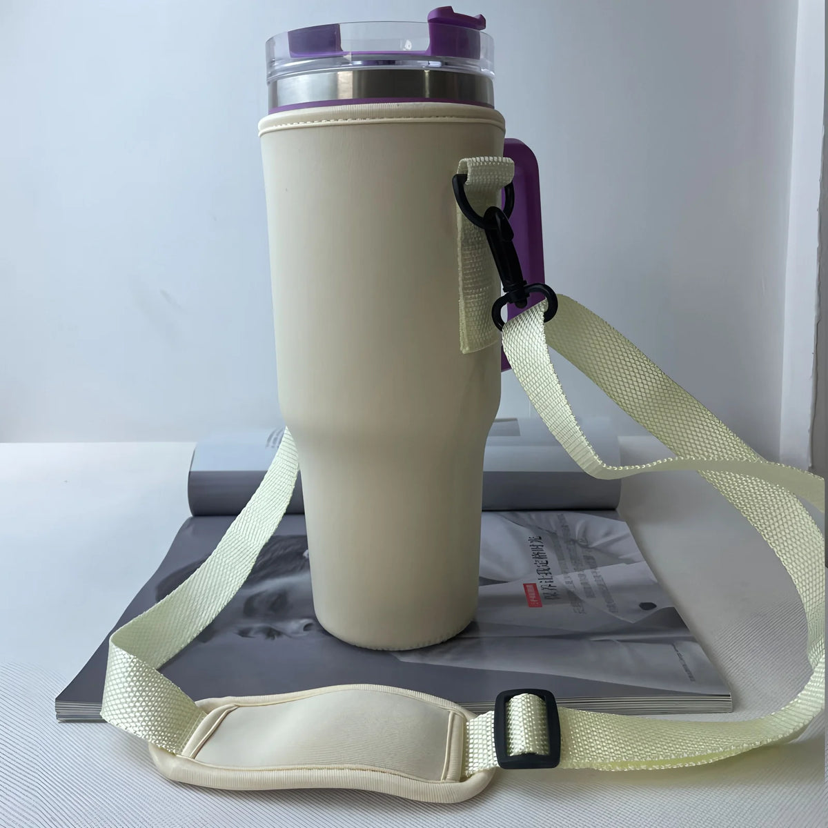 Large 40oz Insulated Leak Proof Water Bottle Carrier Bag Pouch Cover Holder Adjustable Strap for Thermos Outdoor Hiking Gym