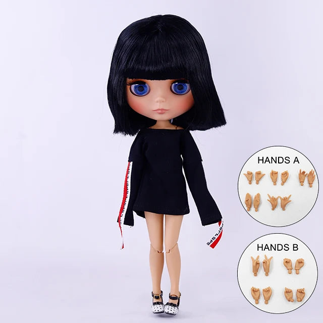ICY DBS Blyth Doll BJD Joint Body tan Skin Matte Face New face Set Doll 1/6 30cm Gift Anime SD