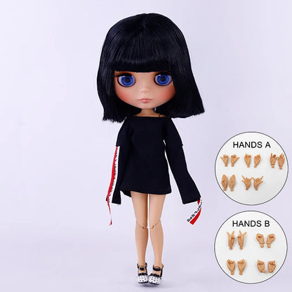 ICY DBS Blyth Doll BJD Joint Body tan Skin Matte Face New face Set Doll 1/6 30cm Gift Anime SD