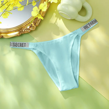 Women's Shine-Strap Thong Panty