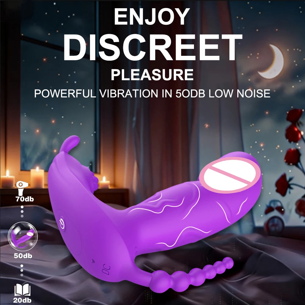 3 in 1 Wearable Dildo Vibrator  App Control Clitoris Stimulator Massager  Anal Plug Sex Machine  for Women Couples Adults 18