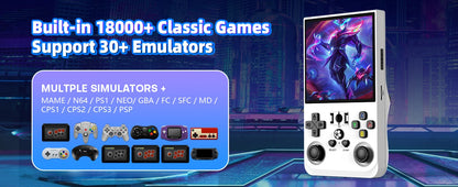 AISLPC R36MAX Retro Handheld Video Game Console 4.0 Inch IPS Screen Portable Pocket Video Player Plug and Play Games Kids Gifts