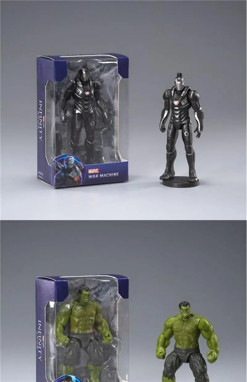 ZD Toys Avengers Legends Iron Man Spider Man Thor Captain America Thanos Hulk War Machine Action Figures Gif