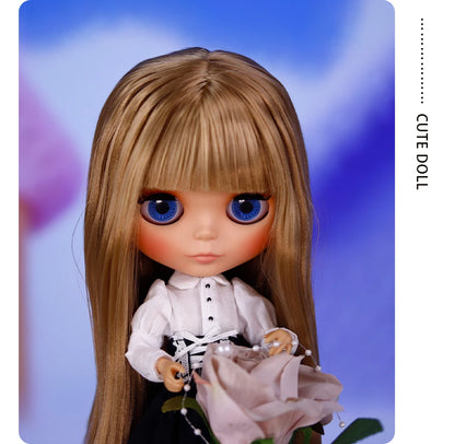 ICY DBS Blyth Doll BJD Joint Body tan Skin Matte Face New face Set Doll 1/6 30cm Gift Anime SD