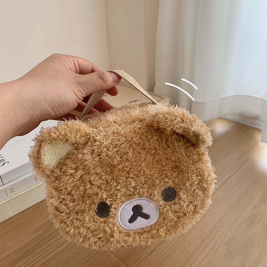 Plushes Makeup Case Anime Relaxed Bear Cosmetic Bag Women Jewelry Storage Pouch Girl Organizer Handbags Gift Hot Sales