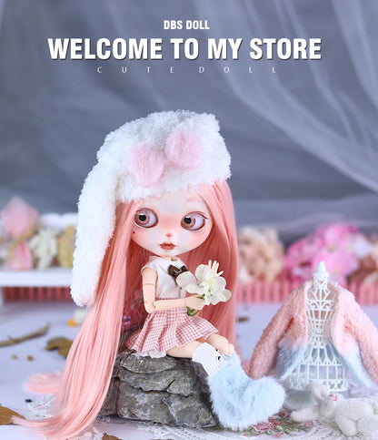 ICY DBS Blyth Plush Costume Girl BJD Animation Toys Cute Rabbit Set Girl Gift