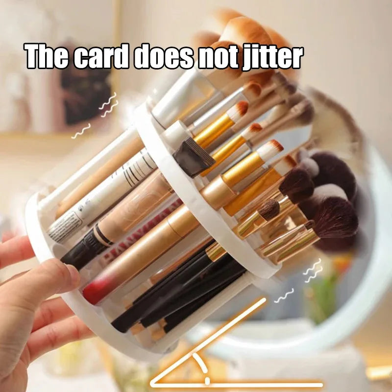 Stay Organized! Rotating Makeup Brush Holder with 45 Holes - Keeps All Your Brushes in Sight & Reach
