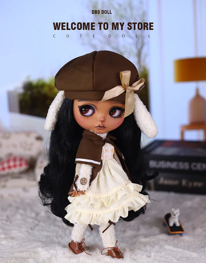 ICY DBS Blyth 1/6  Hand-Painted Doll Set Black Skin Girl Gift SD