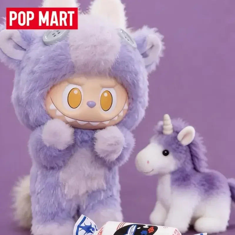 POP MART LABUBU Have A Good Run Series Vinyl Plush Pendant Trendy Blind Box Toys Mystery Box Guess Action Figure Surprise