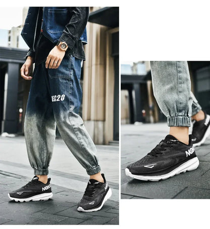Men's Running Shoes Luxury Shoes Trainer Race Jogging Cushioning Outdoor Breathable Couple Non-Slip Sneakers Mesh Off-road Shoes