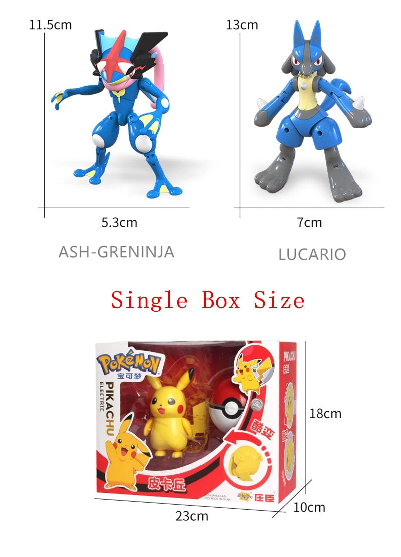 New Pokemon Figures Toys Variant Ball Model Pikachu Gengar Pokeball Dragonite Snorlax  Action Figure Lapras Pocket Monsters Toy