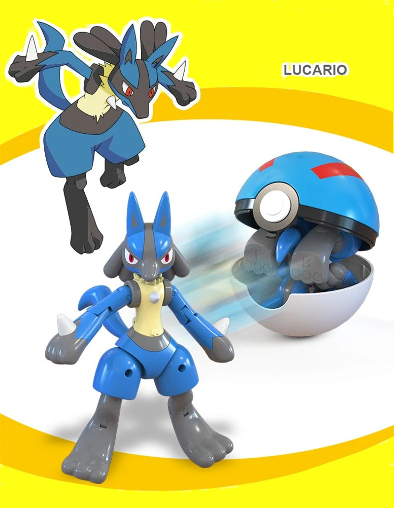 New Pokemon Figures Toys Variant Ball Model Pikachu Gengar Pokeball Dragonite Snorlax  Action Figure Lapras Pocket Monsters Toy