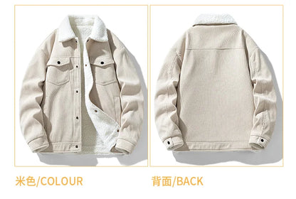 Men's Jackets and Coats Fashion Warm Corduroy Thick Coats 2026 Winter Fashion Men's Coats Down Jackets Men's Cotton Clothing