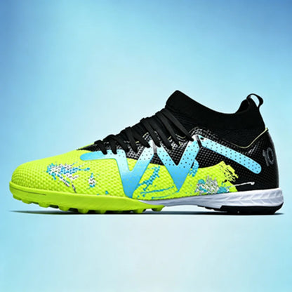 Soft Surface Adult TF football shoes Integrated PU Fabric Non-slip Rubber Outsole Wearproof Indoor And Outdoor Turf Sneakers