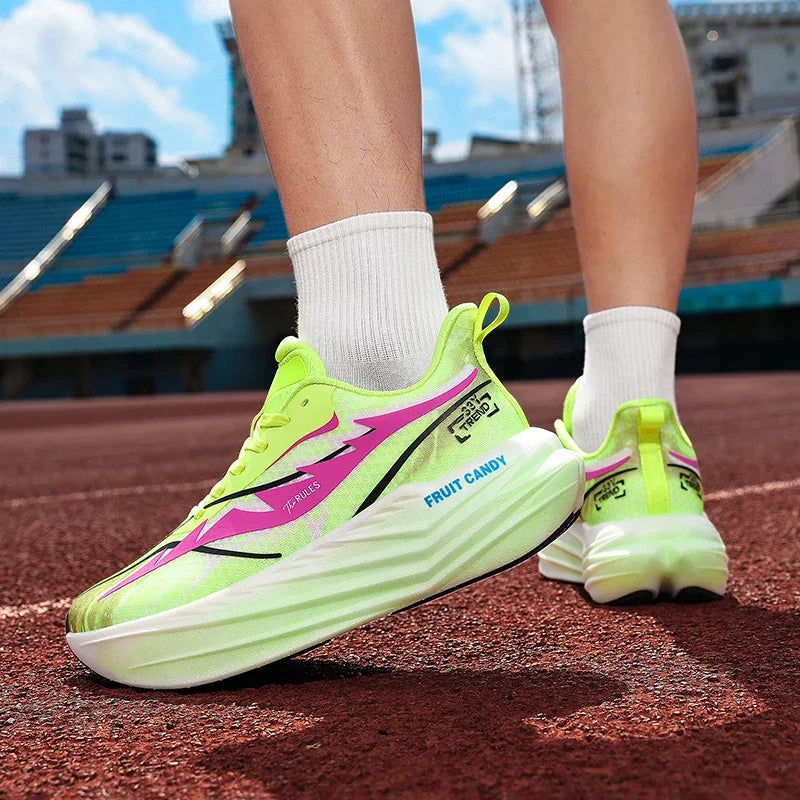 Men's Running Shoes Breathable Couple Trainer Race Luxury shoes Sneakers Mesh Outdoor Non-Slip Jogging Cushioning Off-road Shoes