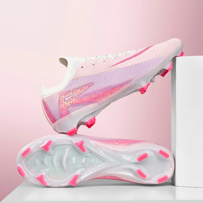 Shock Cushion AG FG Football Boots Thick Soft PU Textile TPU Outsole Reduce Foot Fatigue For Long-time Natural Grass Training