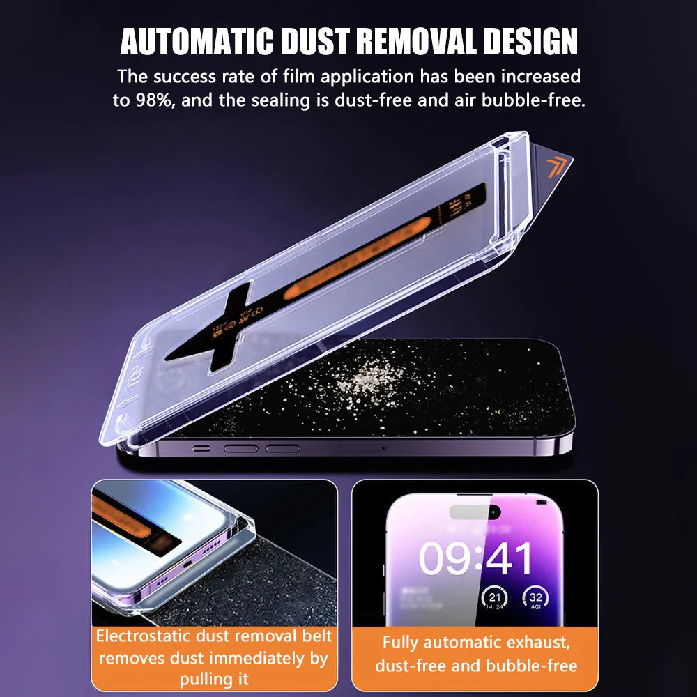 Oleophobic Coating Dust Free Installation Privacy Screen Protector For iPhone 17 Pro Max 18 16 15 13 14 Pro 11 12 16e Mini SE XR
