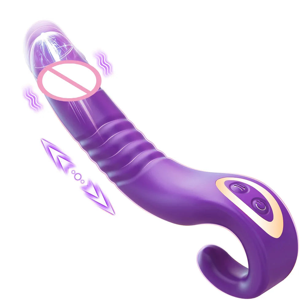 Powerful Telescopic Dildo Vibrator Female G-spot Clitoral Anal Stimulator Vagina Massager Sex Toy Couple Adult Supplies