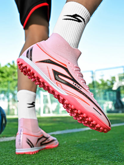 TF Turf Soccer Boots Unisex Non-Slip Wear-Resistant Breathable Lightweight Stable Grip Perfect for All Age Football Enthusiasts