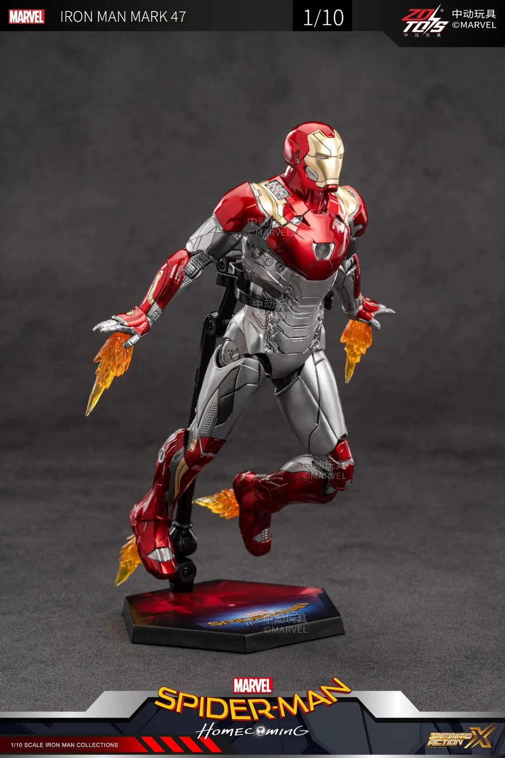 ZD Iron Man Figure Legends Iron Man Mk41 Mk47 Tank MK24 Iron Patriot 2.0 MK35 Red Snapper 1/10 Scale Iron Man Collections Gift