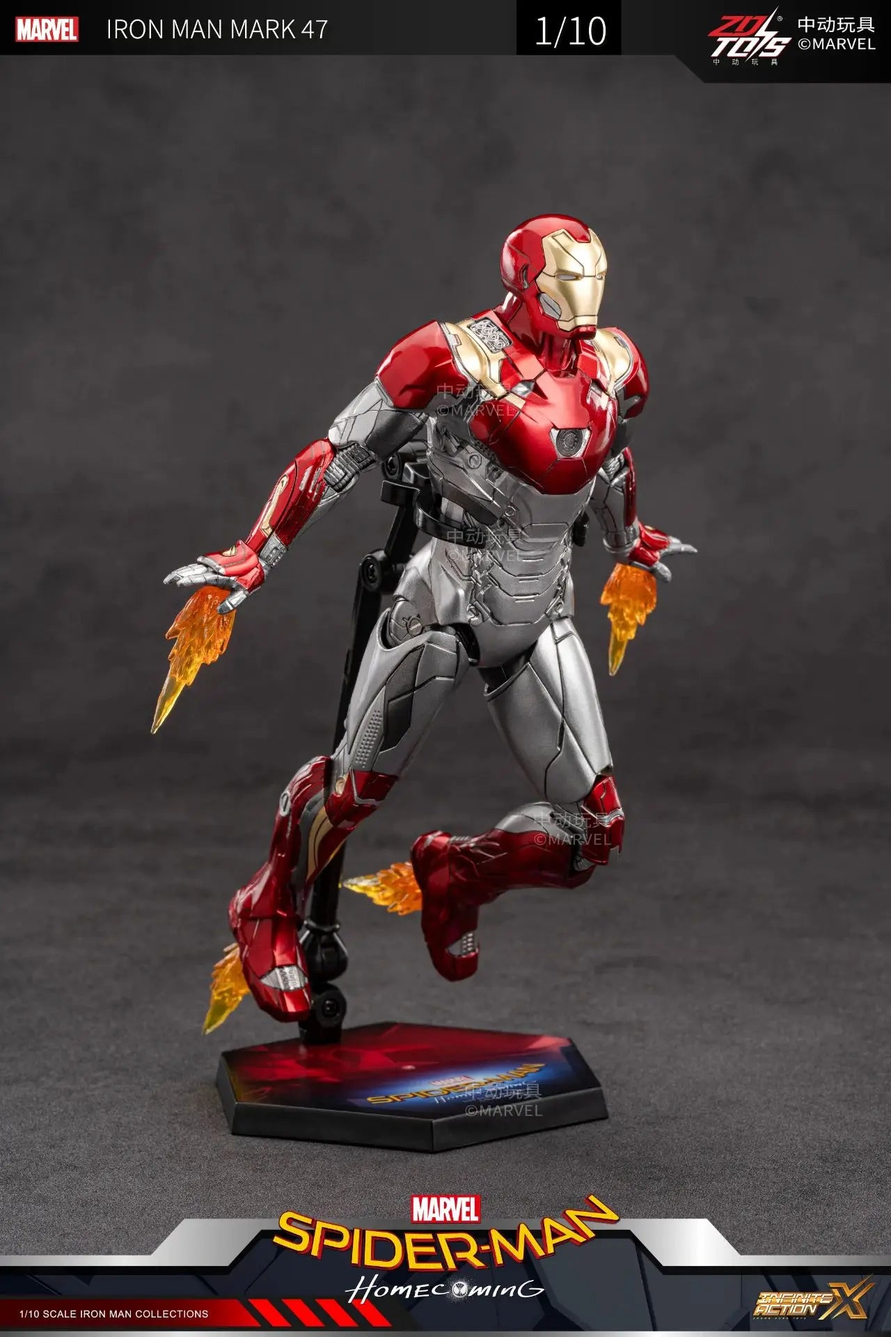 ZD Iron Man Figure Legends Iron Man Mk41 Mk47 Tank MK24 Iron Patriot 2.0 MK35 Red Snapper 1/10 Scale Iron Man Collections Gift