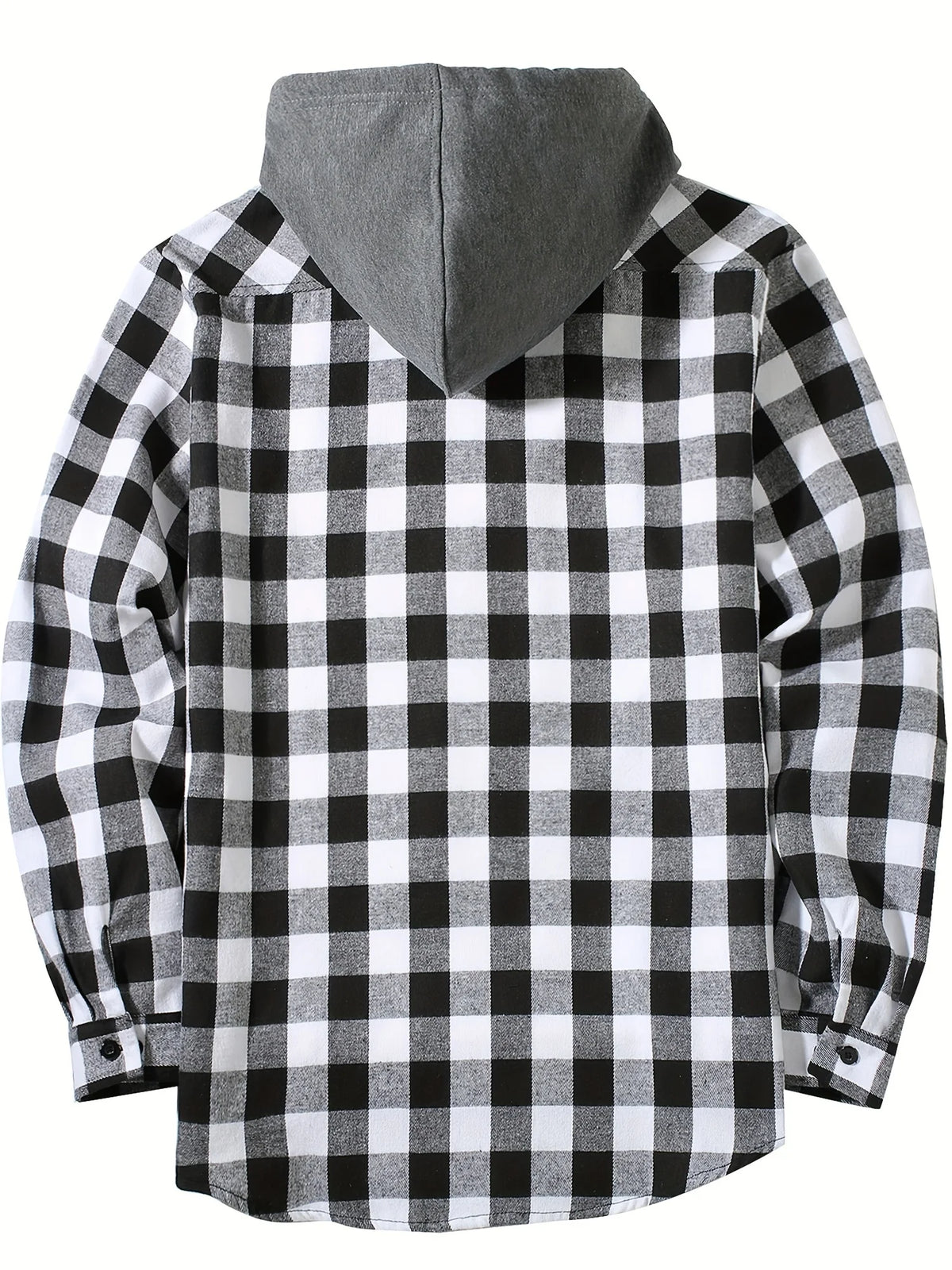 Men's Plaid Hooded Casual Shirt