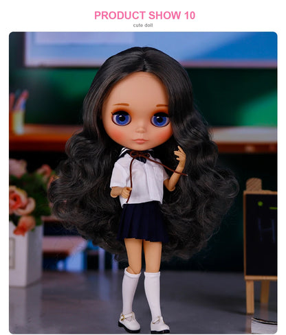 ICY DBS Blyth Doll BJD Joint Body tan Skin Matte Face New face Set Doll 1/6 30cm Gift Anime SD