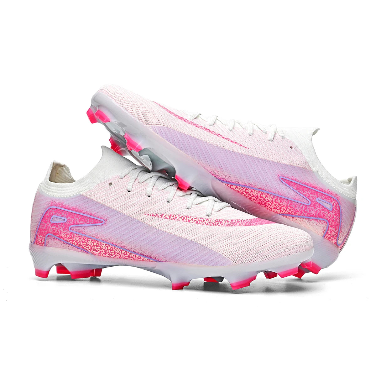 Shock Cushion AG FG Football Boots Thick Soft PU Textile TPU Outsole Reduce Foot Fatigue For Long-time Natural Grass Training