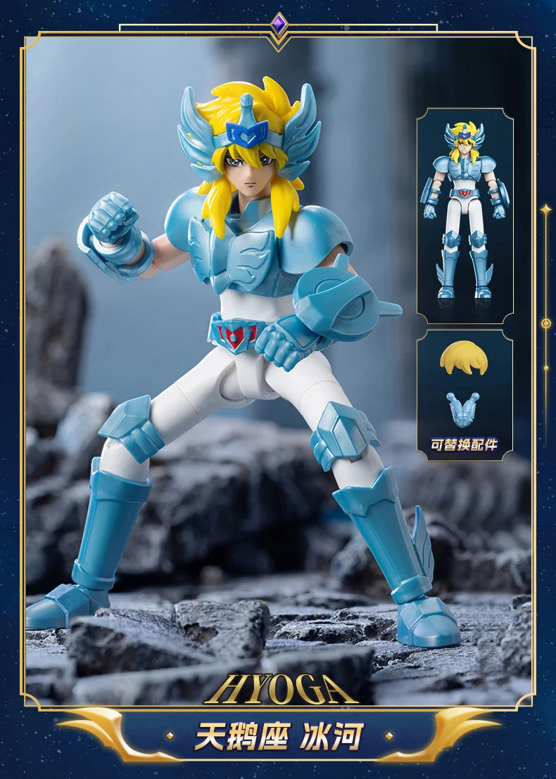 Blokees Galaxy Version Gold Saint Action Figure Libra Dohko Sagittarius Champion Seiya Mu Aiolia Assembly Toys Children Gift