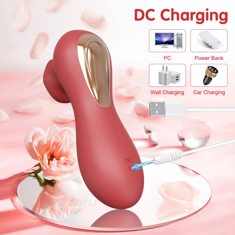 App-Controlled Rose Suction Massager