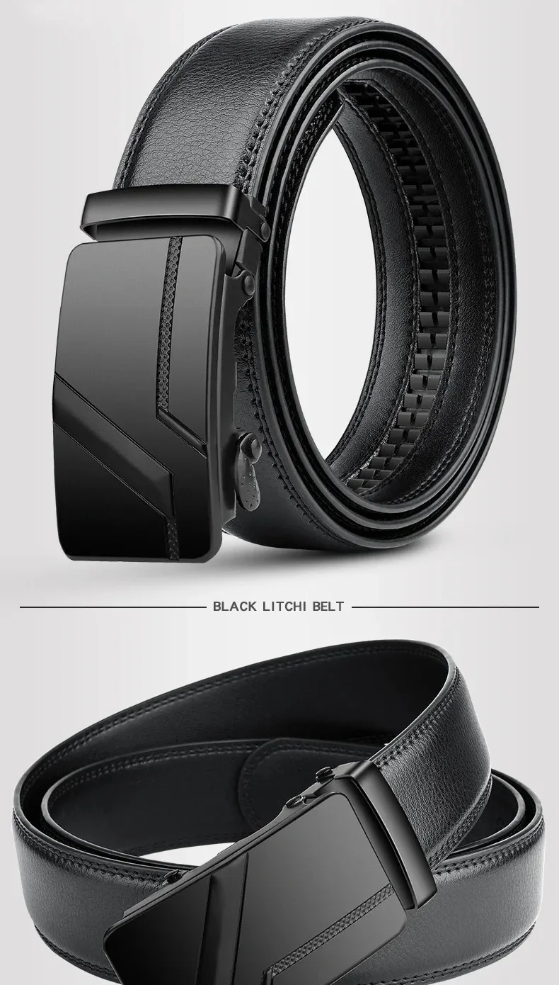 DINISITON Fashion business men's belts, authentic luxury brand belts, metal buckles, high-quality soft belts
