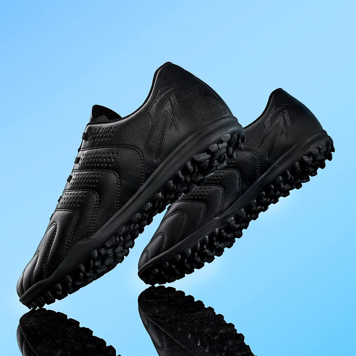 Adult TF Turf Football Cleats High‑Top Shock Absorbing Rubber Stud Sole PU Upper For Outdoor Artificial Grass Matches