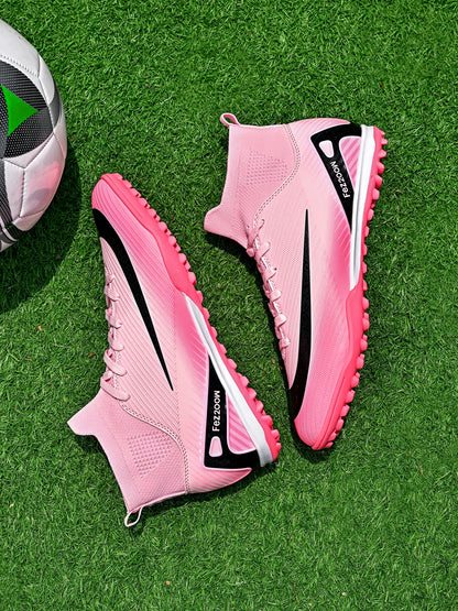 Shock-absorb TF Football Boots Soft Thick PU Textile Rubber Outsole Anti-slip Relieve Long-time Training Foot Fatigue