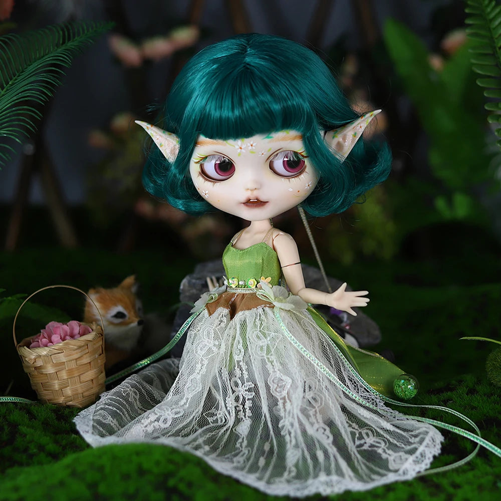 ICY DBS Blyth 1/6 Doll Elf Ear Hand-painted Set Doll Long Eyelash Sleep Doll White Skin Set Gift Toy SD