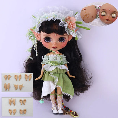 ICY DBS Blyth 1/6 Doll Hand drawn Elf Hand drawn Doll Set Including Elf Ears SD